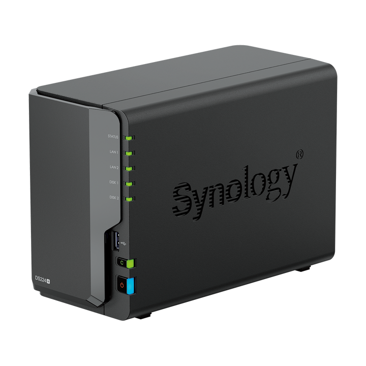 Synology DS224+ Right 45-Degree Angle View
