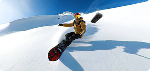 Third-person snowboard recording with a compatible camera setup