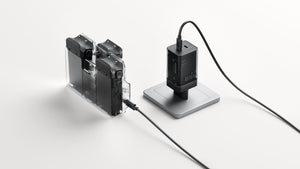 Antigravity charger connected to the A1 Charging Hub in a manufacturer charging demonstration