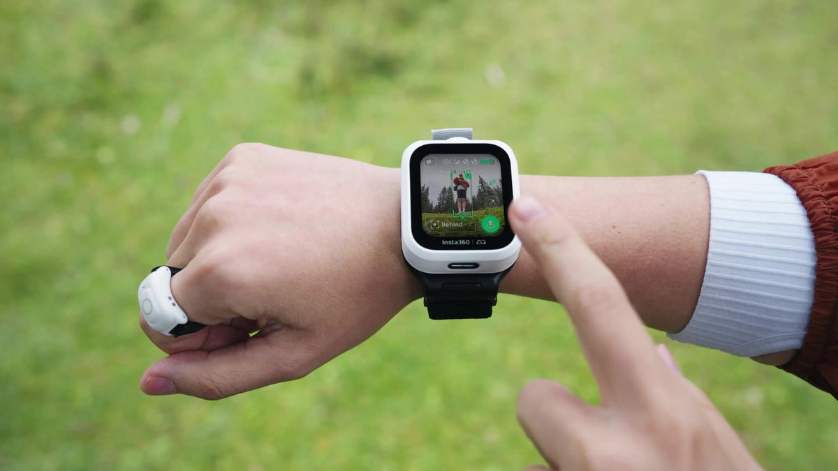 Antigravity A1 Follow Me Watch Remote and Ring Remote worn during outdoor filming