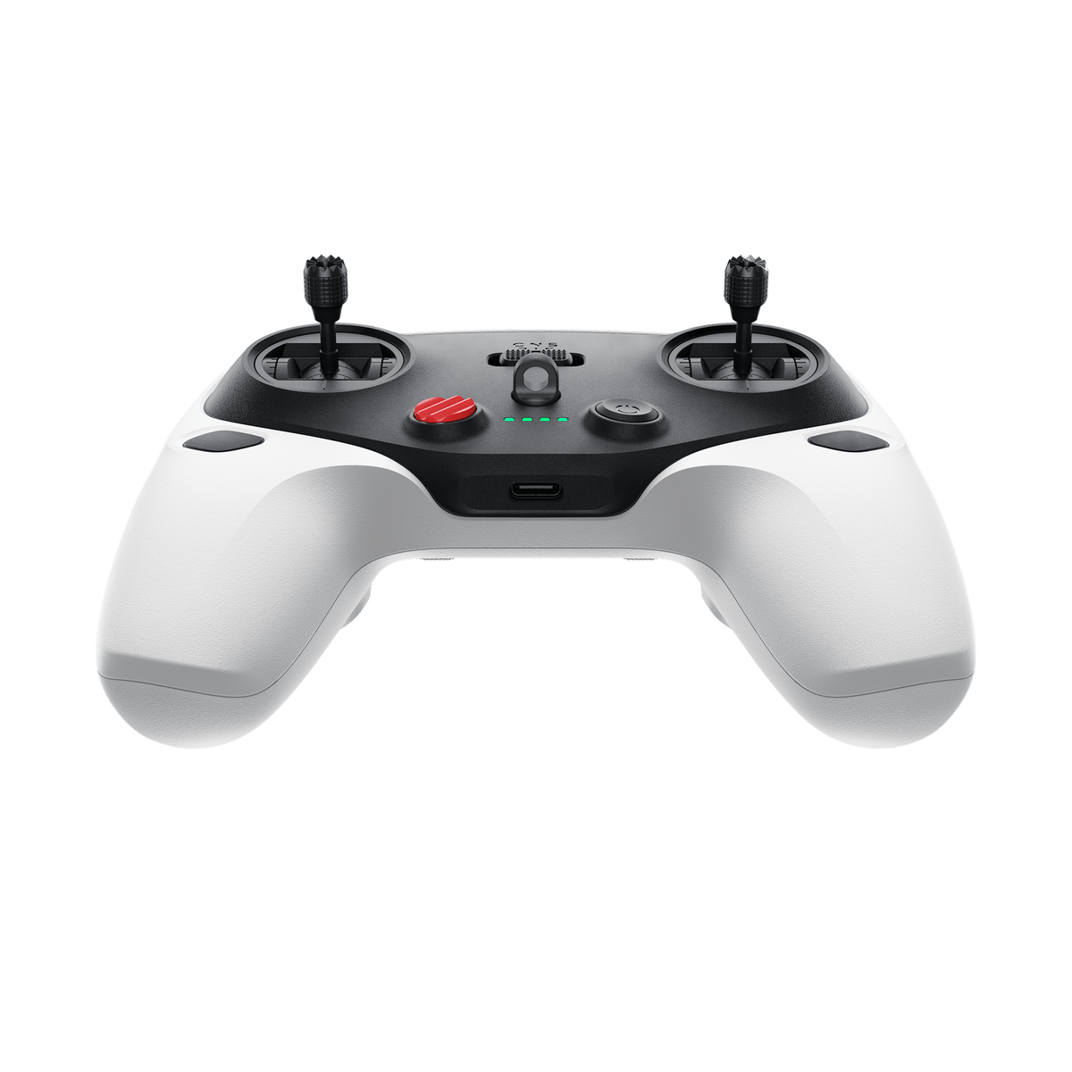 Antigravity A1 Remote Controller low front angle with USB-C charging port