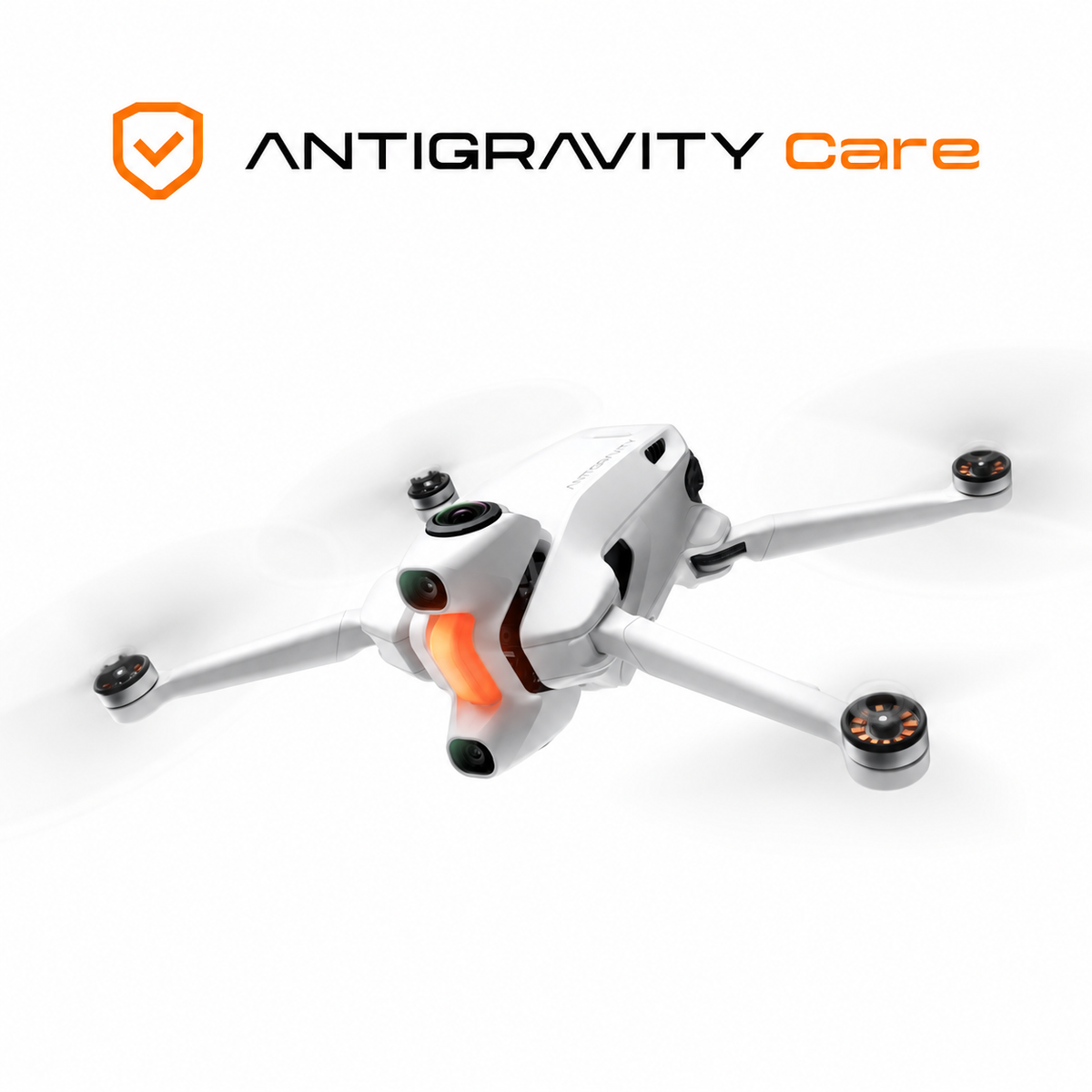 Antigravity Care protection artwork showing the A1 drone on a white background