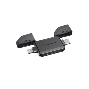 Antigravity Quick Reader with USB-C and Lightning connectors exposed