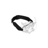 Antigravity Vision Head Strap shown fitted to a transparent goggles illustration
