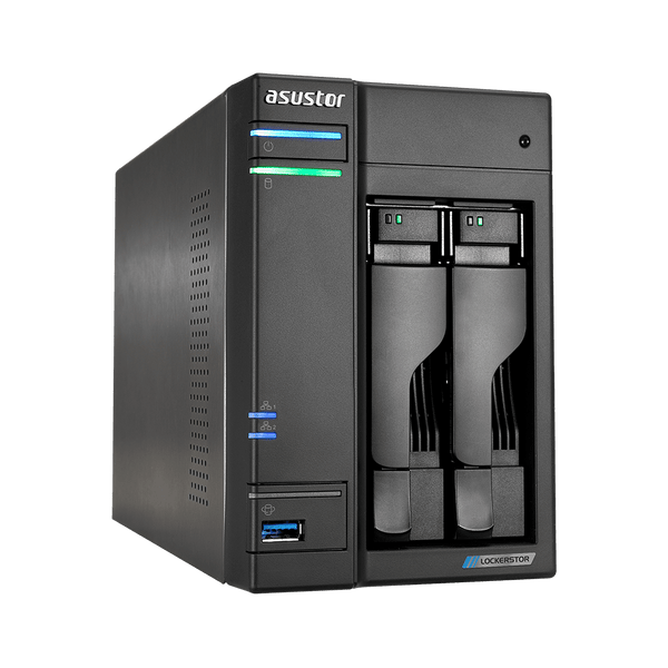 Asustor AS6602T LockerStor 2 Dual NVMe SSD 2 - Bay Tower NAS - ACE Peripherals