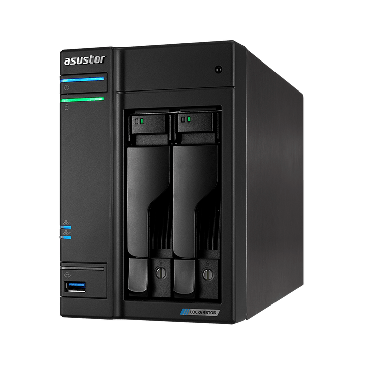 Asustor AS6602T LockerStor 2 Dual NVMe SSD 2 - Bay Tower NAS - ACE Peripherals