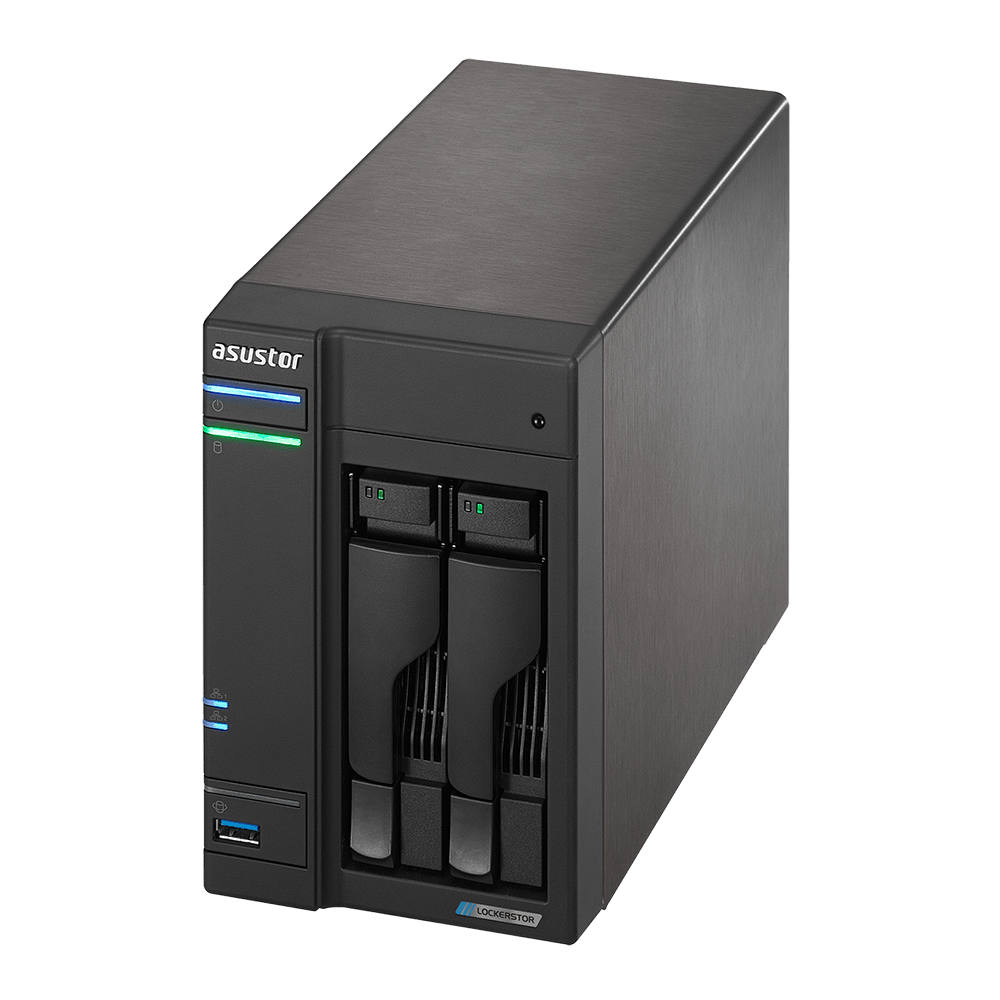 Asustor AS6602T LockerStor 2 Dual NVMe SSD 2 - Bay Tower NAS - ACE Peripherals