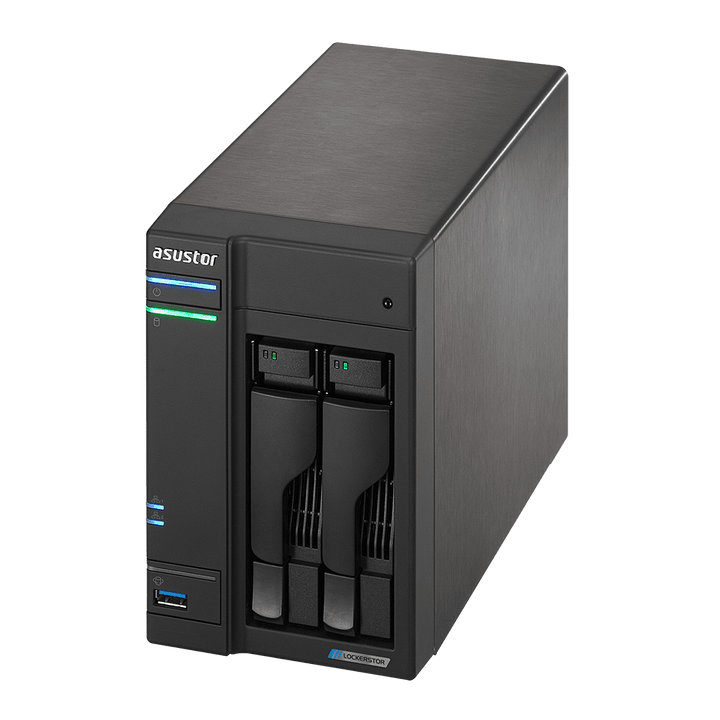 Asustor AS6602T LockerStor 2 Dual NVMe SSD 2 - Bay Tower NAS - ACE Peripherals