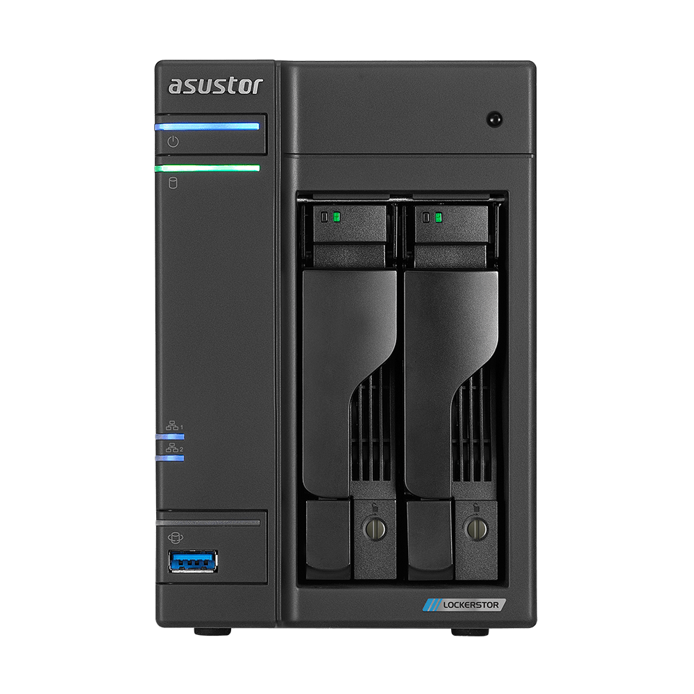 Asustor AS6602T LockerStor 2 Dual NVMe SSD 2 - Bay Tower NAS - ACE Peripherals