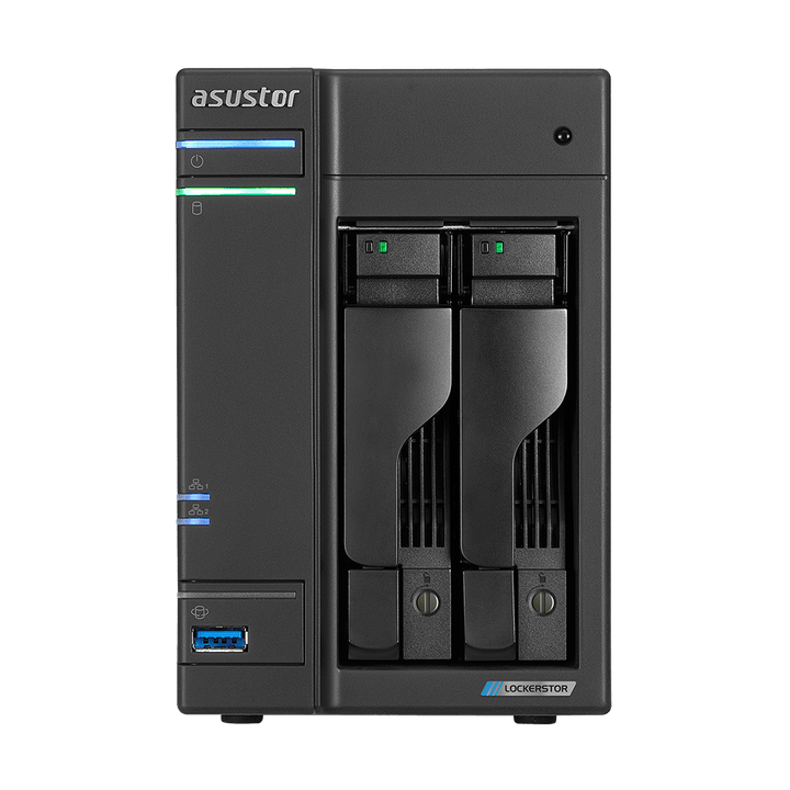 Asustor AS6602T LockerStor 2 Dual NVMe SSD 2 - Bay Tower NAS - ACE Peripherals