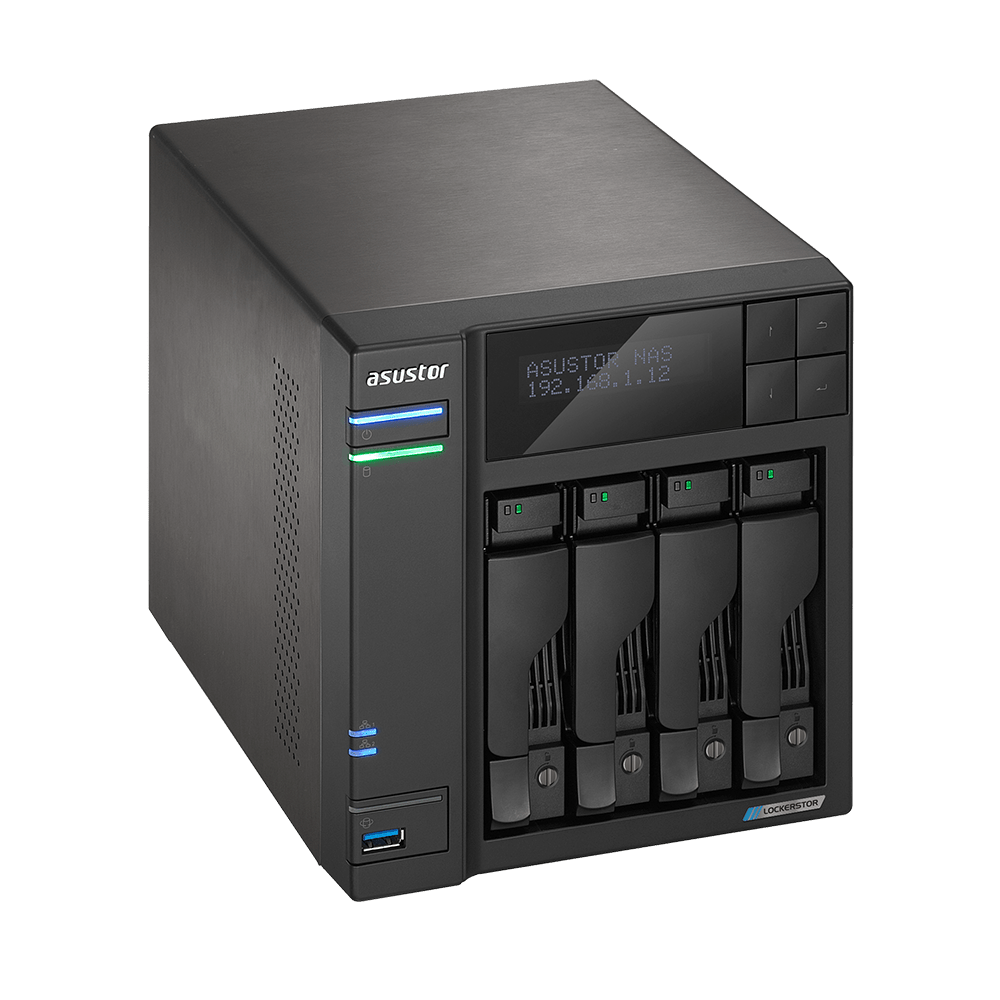 Asustor AS6604T LockerStor 4 Dual NVMe SSD 4 - Bay Tower NAS - ACE Peripherals