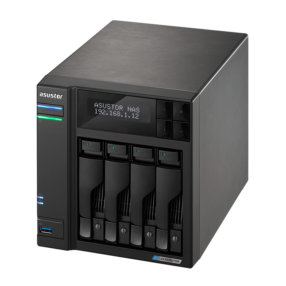 Asustor AS6604T LockerStor 4 Dual NVMe SSD 4 - Bay Tower NAS - ACE Peripherals