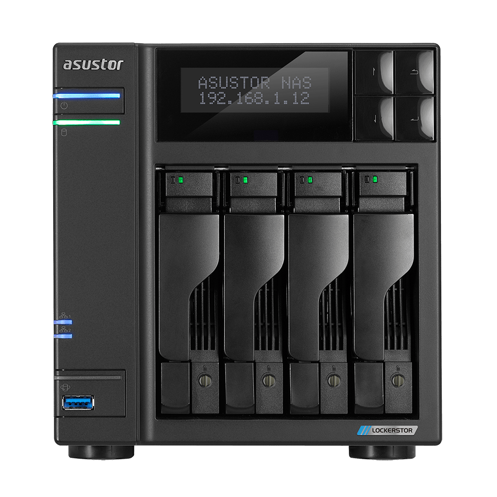 Asustor AS6604T LockerStor 4 Dual NVMe SSD 4 - Bay Tower NAS - ACE Peripherals