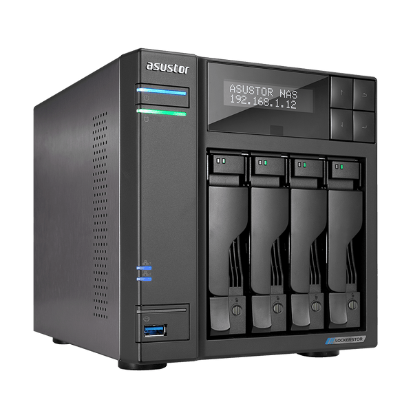 Asustor AS6604T LockerStor 4 Dual NVMe SSD 4 - Bay Tower NAS - ACE Peripherals