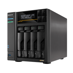 Asustor AS6804T LockerStor 4 Gen 3 Quad NVMe SSD Dual 10GbE 4 - Bay Tower NAS - ACE Peripherals