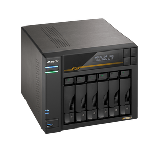 Asustor AS6806T LockerStor 6 Gen 3 Quad NVMe SSD Dual 10GbE 6 - Bay Tower NAS - ACE Peripherals