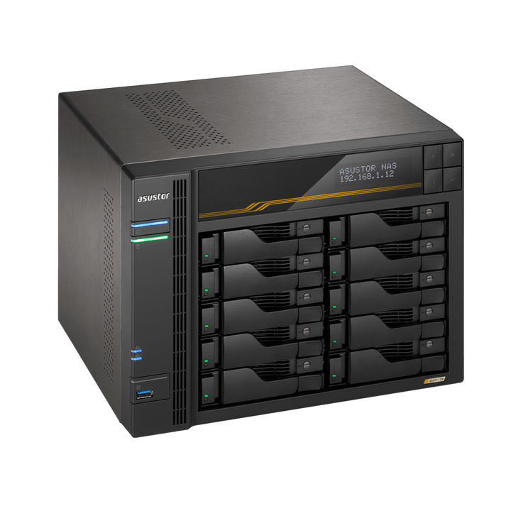 Asustor AS6810T LockerStor 10 Gen 3 Quad NVMe SSD Dual 10GbE 10 - Bay Tower NAS - ACE Peripherals