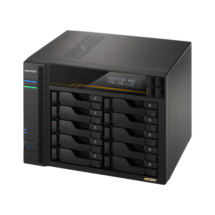 Asustor AS6810T LockerStor 10 Gen 3 Quad NVMe SSD Dual 10GbE 10 - Bay Tower NAS - ACE Peripherals