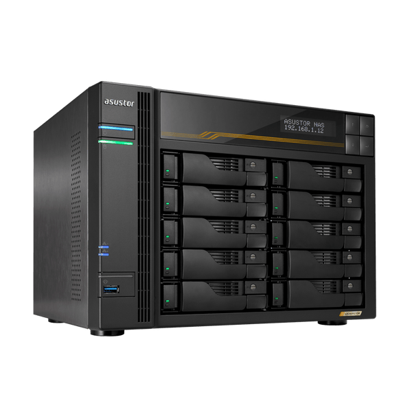 Asustor AS6810T LockerStor 10 Gen 3 Quad NVMe SSD Dual 10GbE 10 - Bay Tower NAS - ACE Peripherals