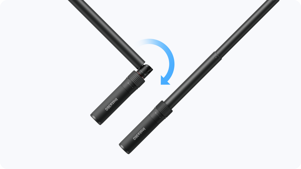 Integrated component switching between selfie-stick and Bullet Time positions