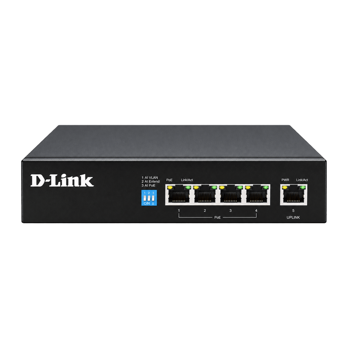 D-Link DGS-F1005P-E 5-Port Gigabit 250m Long Range PoE Switch - ACE Peripherals