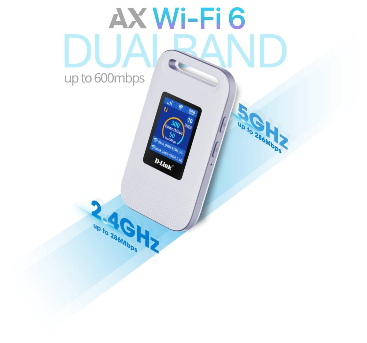 D - Link DWR - 933M 4G LTE Cat6 Wi - Fi 6 Portable Mobile Router - ACE Peripherals