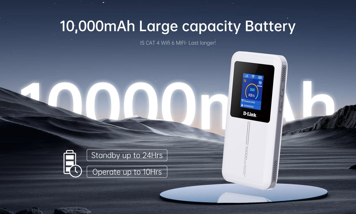 D - Link DWR - 940M 4G LTE Wi - Fi 6 Portable Mobile Router - ACE Peripherals