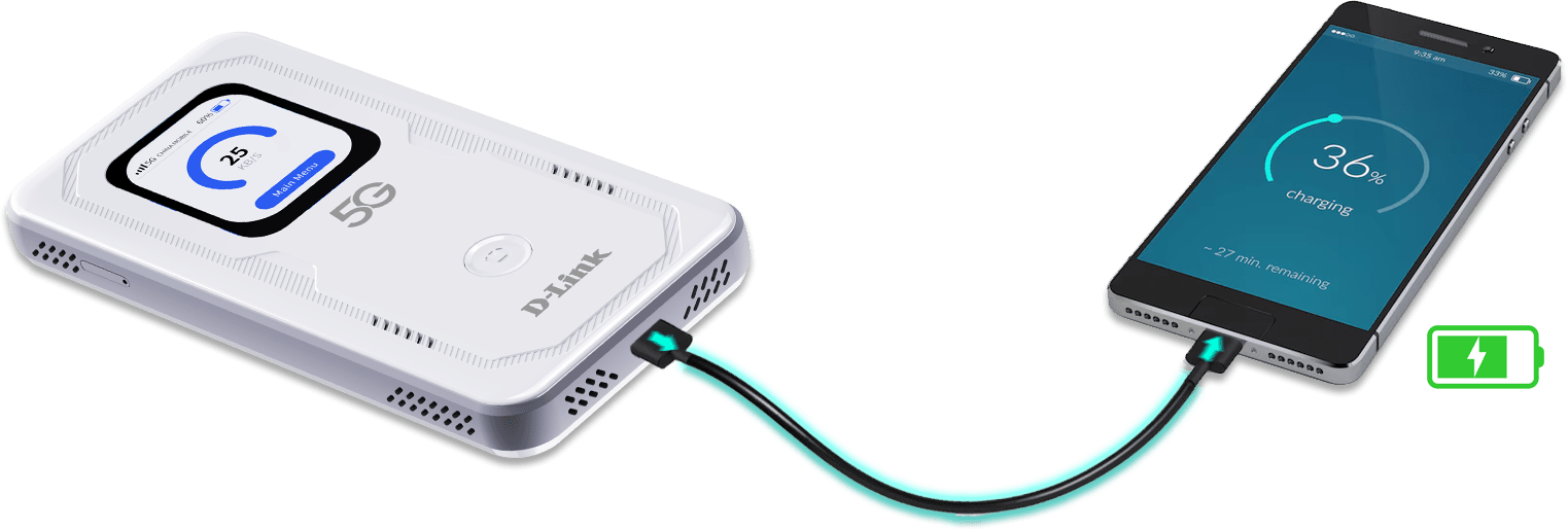 D-Link DWR-U2100 5G Wi-Fi 6 Mobile Router with Power Bank