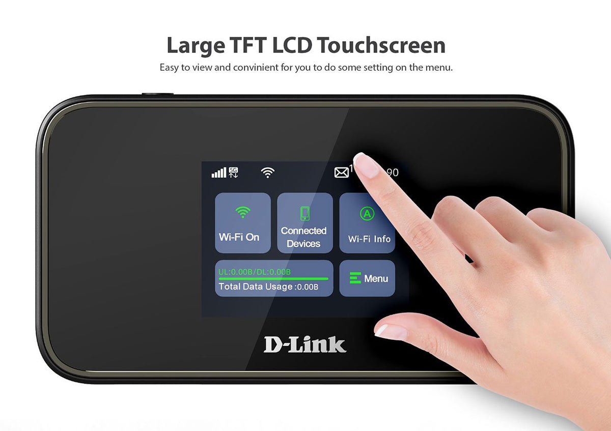 D - Link DWR - X2102 5G NR Wi - Fi 6 Touchscreen Portable Mobile Router - ACE Peripherals