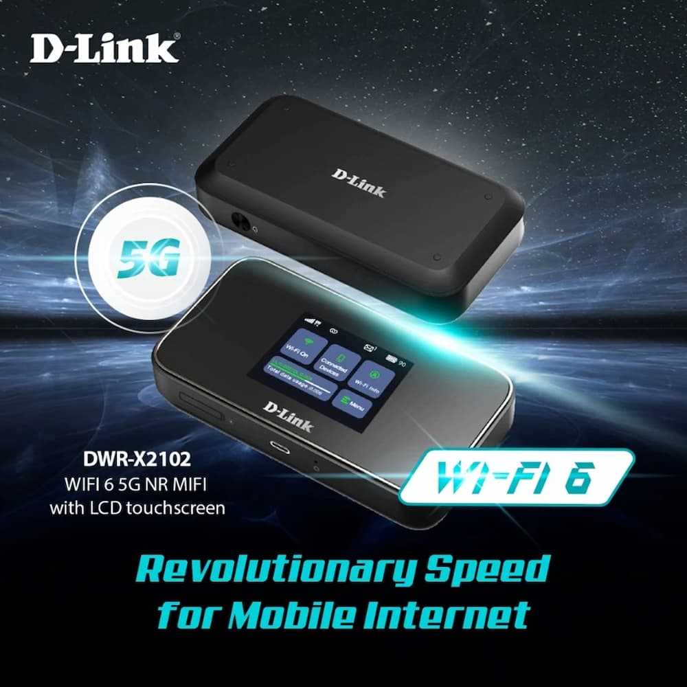 D - Link DWR - X2102 5G NR Wi - Fi 6 Touchscreen Portable Mobile Router - ACE Peripherals