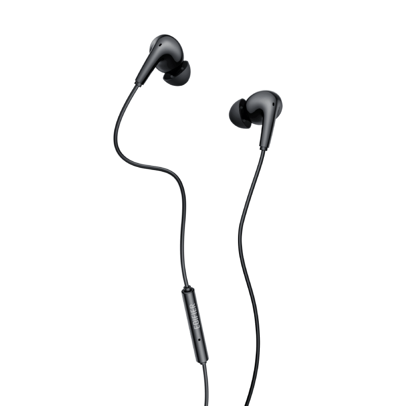 Edifier P230 USB C Black earbuds front product view
