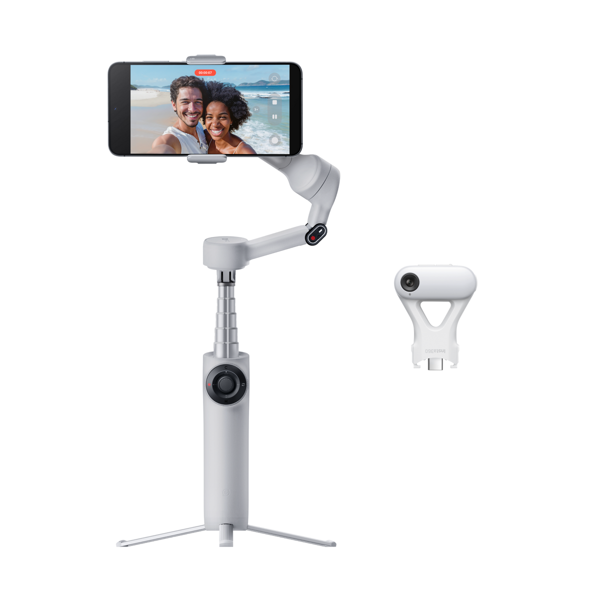 Insta360 Flow 2 Flow 2 Stone Gray AI Tracker Bundle 1