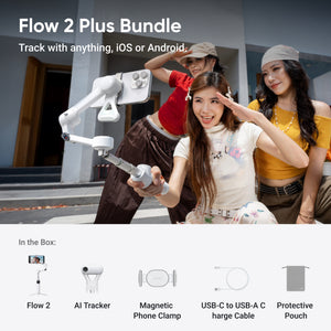 Insta360 Flow 2 Flow 2 Arctic White AI Tracker Bundle 2