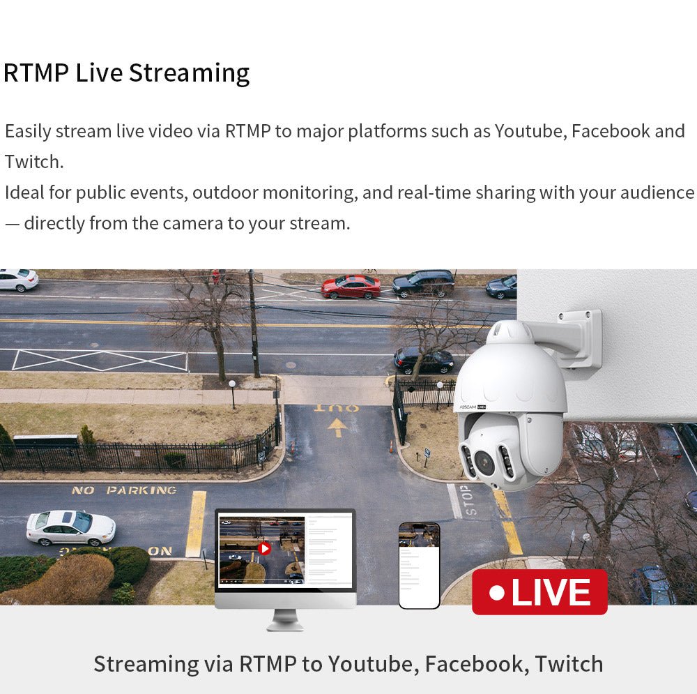 Foscam LD8EP 8MP 4K Outdoor WiFi Live Streaming IP Camera - ACE Peripherals