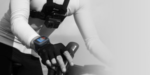 Outdoor camera control from a wrist-mounted touchscreen