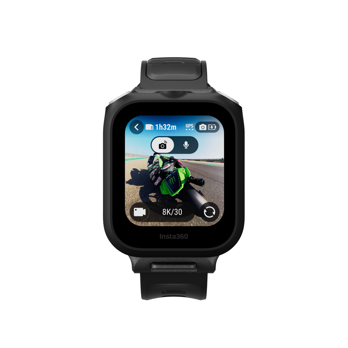 Insta360 GPS Preview Remote with Built-In Mic touchscreen and control buttons