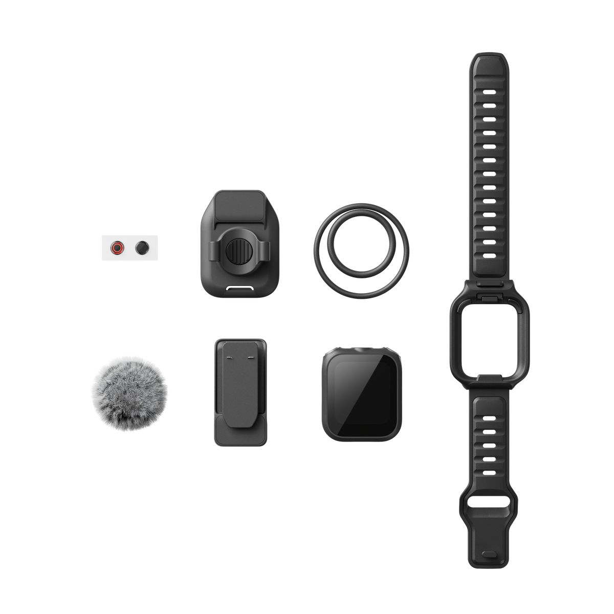 Insta360 GPS Preview Remote with Built-In Mic remote and supplied mounting parts