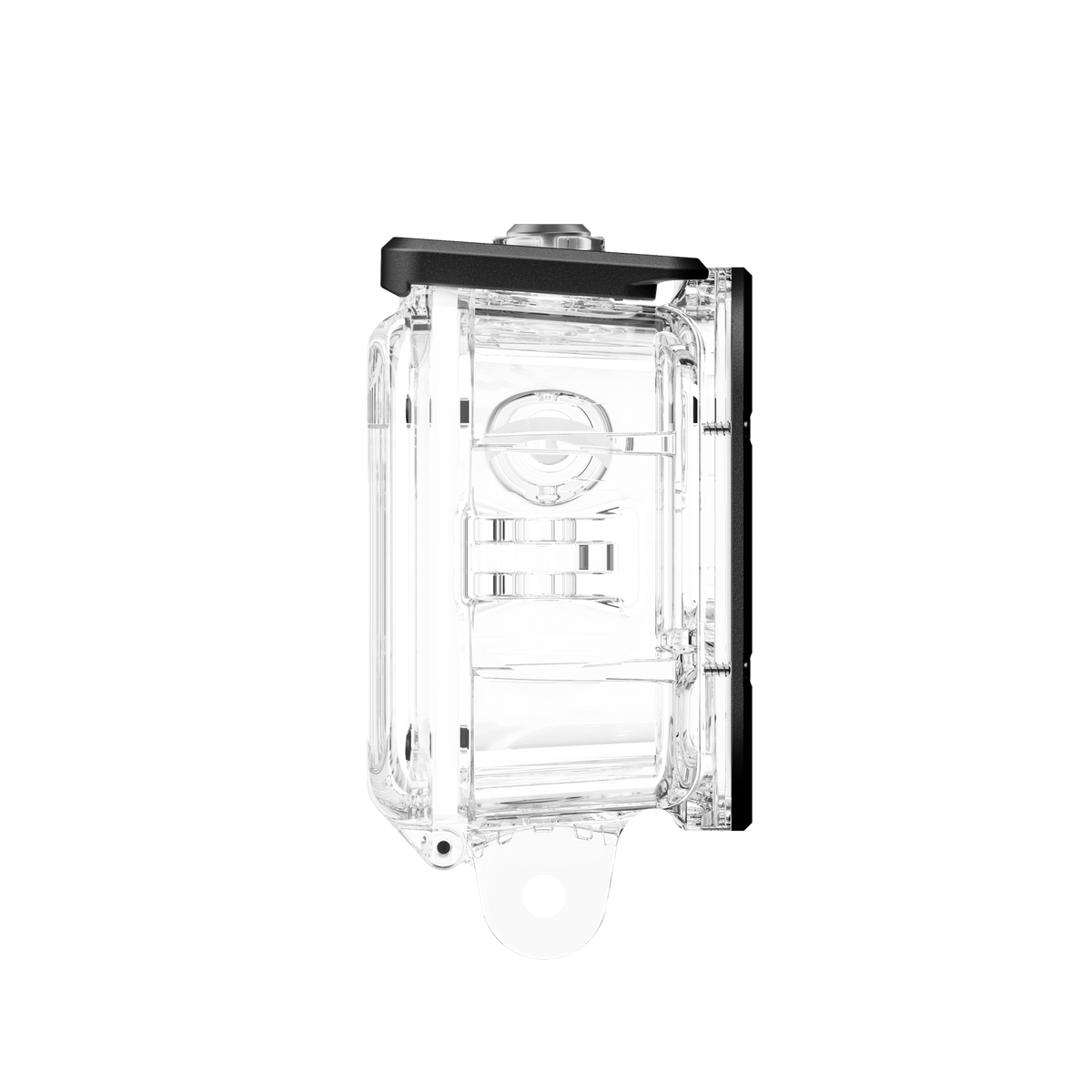 Insta360 Ace Pro 2 Dive Case side view of the clear housing controls
