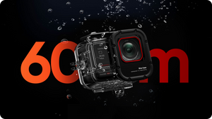 Insta360 Ace Pro 2 Dive Case manufacturer underwater illustration showing the 60m depth limit