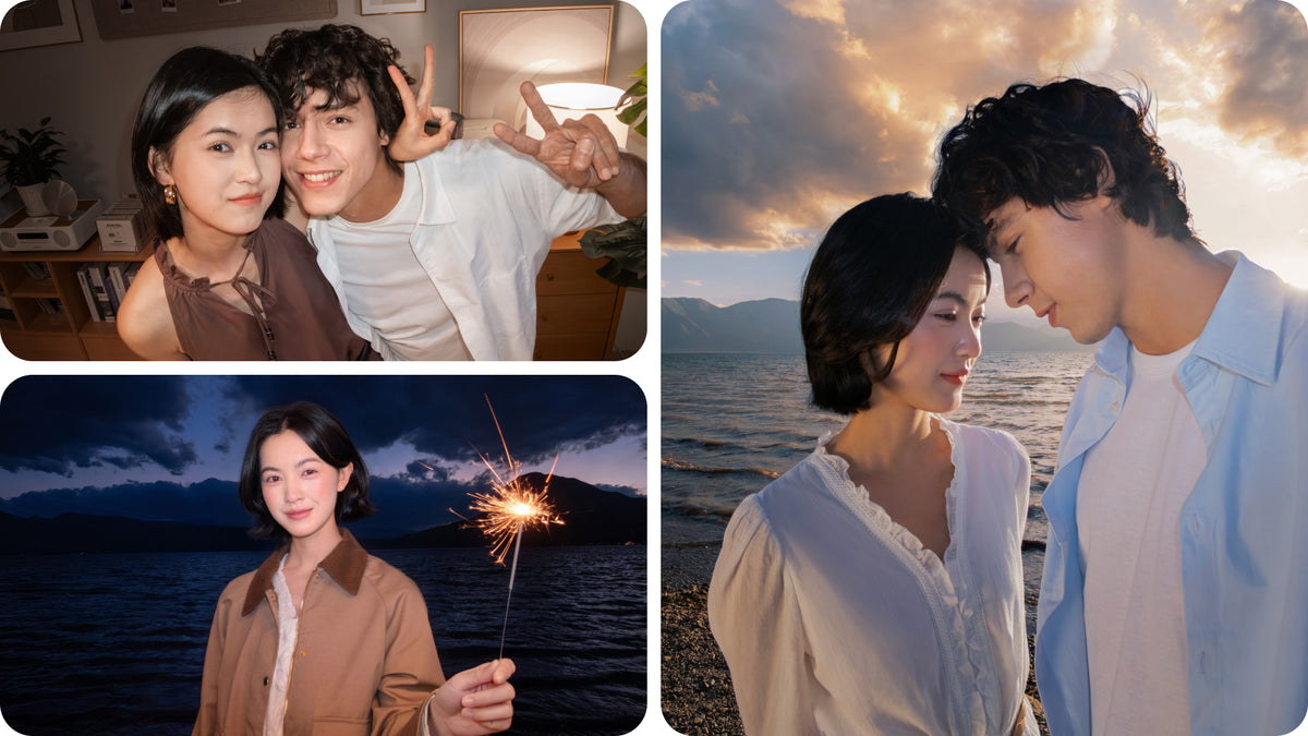 Insta360 Ace Pro 2 2-in-1 Flash and Fill Light manufacturer examples of flash-lit portrait scenes