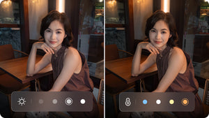 Insta360 Ace Pro 2 2-in-1 Flash and Fill Light manufacturer comparison of brightness and colour-temperature settings