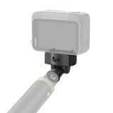 Quick-release adapter fitted below a separate illustrative Ace-series camera