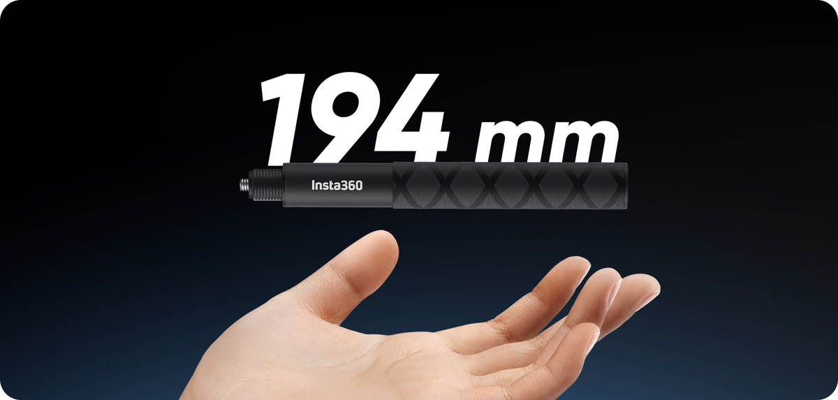Insta360 85cm Invisible Selfie Stick manufacturer use illustration 5; camera and other illustrated equipment sold separately