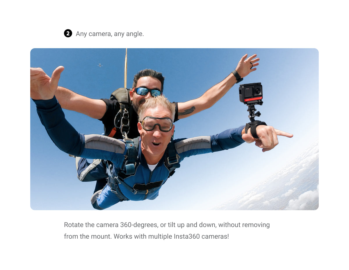 Insta360 Hand Mount Kit manufacturer use and feature illustration 2