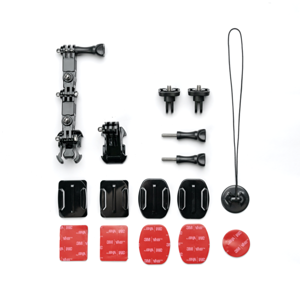 Insta360 Helmet Mount Kit official product view 3; camera and other illustrated equipment sold separately