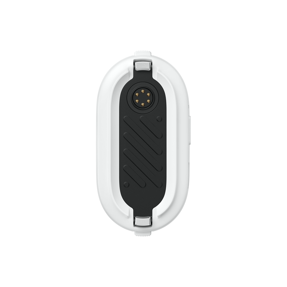 Camera-side charging contacts and retaining latches of the Battery Pack