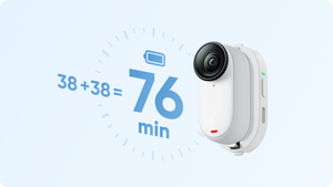 Manufacturer lab-runtime illustration with the Battery Pack and GO 3S camera