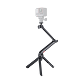 Folding Multi Mount in an extended tripod arrangement with a separate illustrative camera
