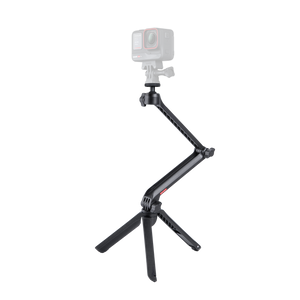 Folding Multi Mount in an extended tripod arrangement with a separate illustrative camera
