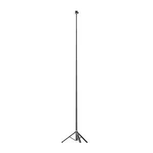 Fully extended webcam tripod with its support legs opened